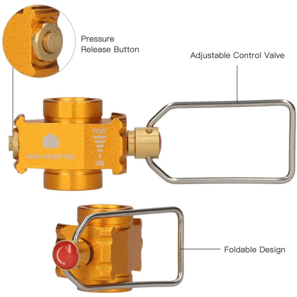 Gas Saver Plus Kaasumuunnin Vaihteen täyttö kaasusäiliön muunnossovitin kaasusovitinventtiili retkeilyretkeilykalastukseen, malli: set 4