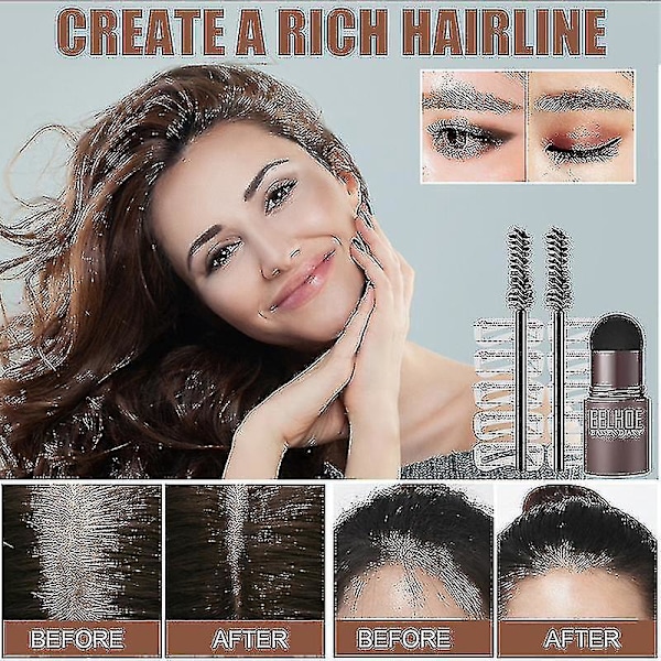 Bärbar svart återanvändbar ögonbrynsstämpel formning kit - Makeup Brow Powder Stencil