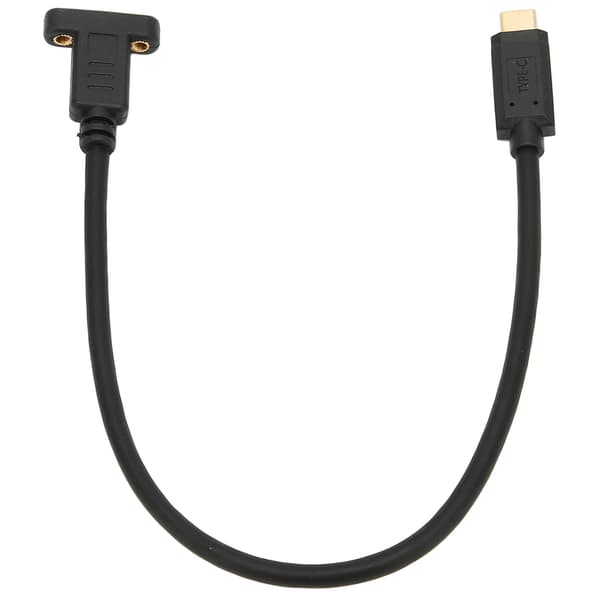 USB-forlengelseskabel 0,3 m USB 3.1 Type C Hann til Hunn 10 Gbps Forgylt Datakabel med Panelmonteringshull