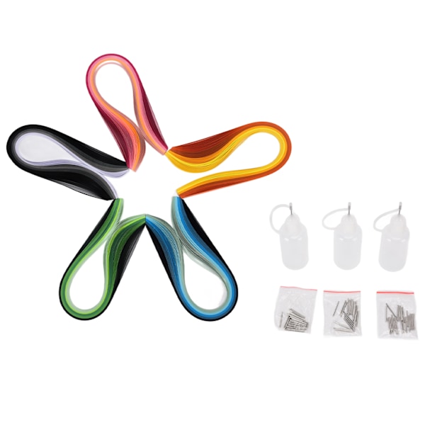Quilling-sarjat DIY Hauskoja Värikkäitä Koristeellisia Houkuttelevia Käsityötarvikkeita Käsityön Ystäville