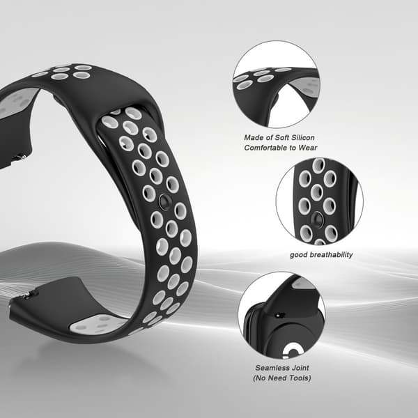 Erstatningsrem til Kompatibel med Xiaomi Redmi Watch 3 Active/Lite/Youth, TPU, Sort