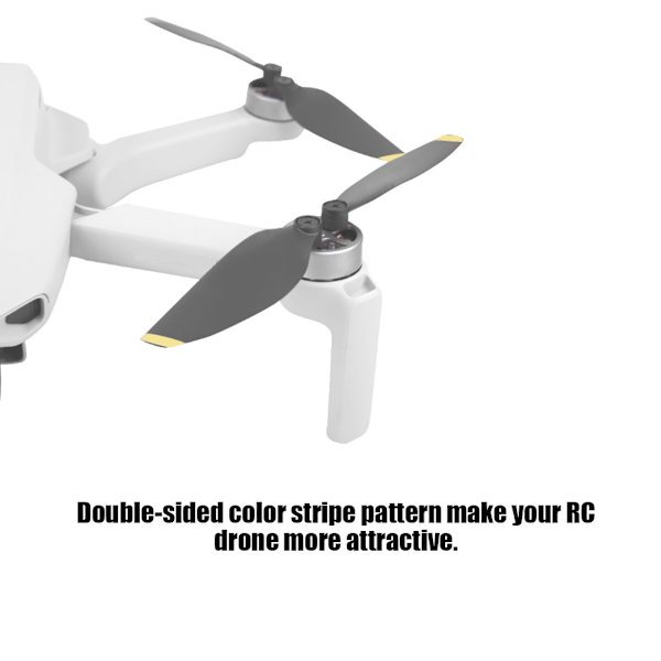 2 Par RC Drone 4726F Propeller Udskiftning Støjreduktion Passer til DJI Mavic Mini (Guld + Sort)