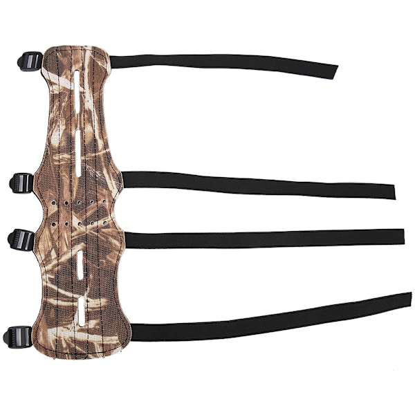 4 Hulls PU Læder Recurve Bue Bueskydning Arm Beskyttelse Camouflage Justerbar Bælte Pil Arm Beskyttelse