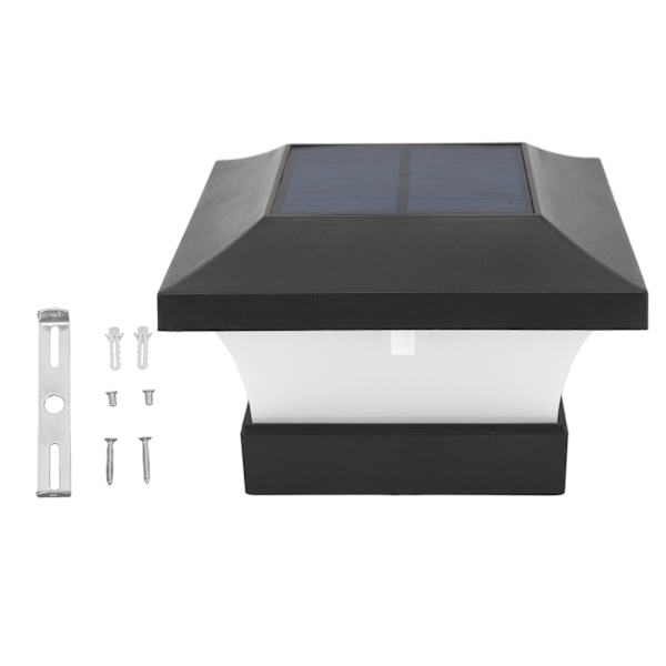 Solar Capital Lamp White Light 2000mAh IP65 LED Solar Post Cap Lights for Courtyard Fences Bridge 3W 6000K