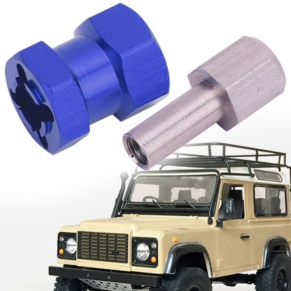 RC Forlængelseshjul Hex Hub Driver Adapter Passer til D90 AX10 CC01 SCX10 F350Blå