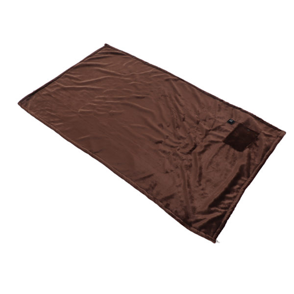 Elektrisk oppvarmet teppe Lite 5V Rask oppvarming Tykk flanell Elektrisk teppe Kaffe 140x80cm / 55.1x31.5in