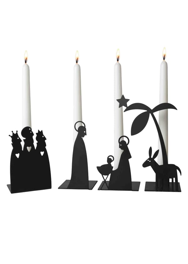 Adventtikynttelikkö Suuri Seimi Pluto Design Svart black