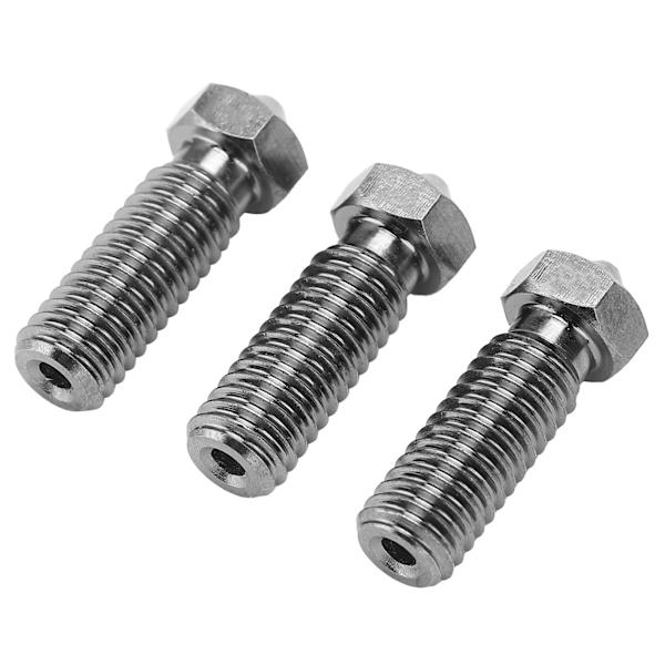 3 stk Hærdet stål vulkan dyser høj temperatur 3D-udskrivning Extruder skrivehoved 1,75 mm M61,0 mm