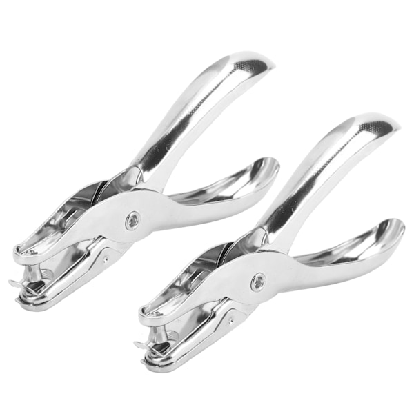 2 stk. Enkelt Hulstans 45 Stål Håndholdt Tøj Billetter Papir Stans Tang 6mm Diameter