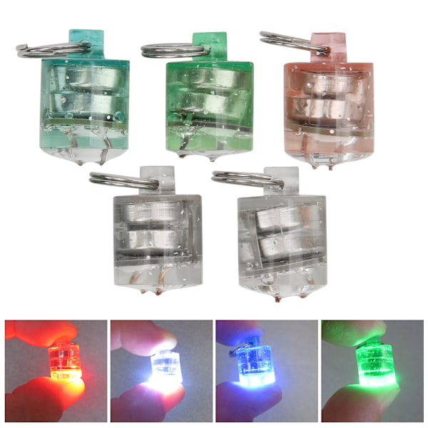 5 stk LED Under vann Fiske Lys Natt Lampe Lokke Agner Fiskeutstyr Tilbehør