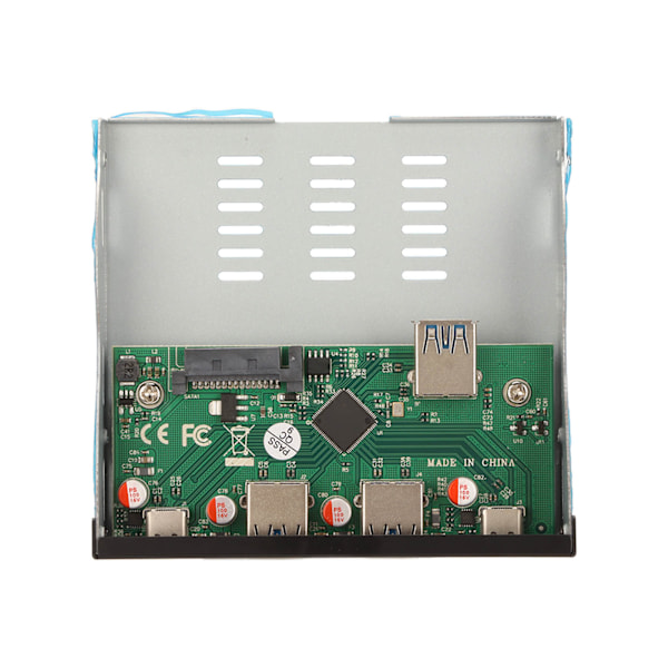 Frontpanel USB 3.1 Hub 3.25in 4 nedströmsportar 1 Uplink-port Stationär PC Frontpanel Dockningsnav för kontor
