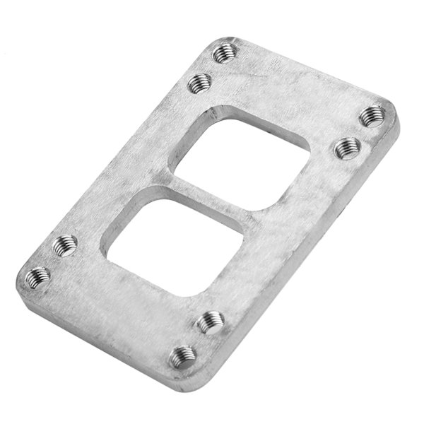 Rustfritt Stål Turbo Manifold Flens Adapter T6 til T4 Delt Eksos 8 Hull