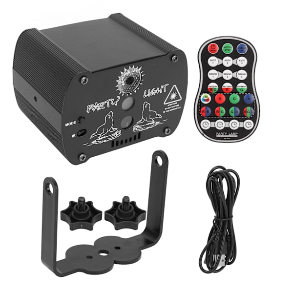 Fest Scene Lys Fjernkontroll USB Lading Timer God Varmeavledning med Stativ Lydaktivert Strobeprojektor for Hjeminnredning Bar KTV