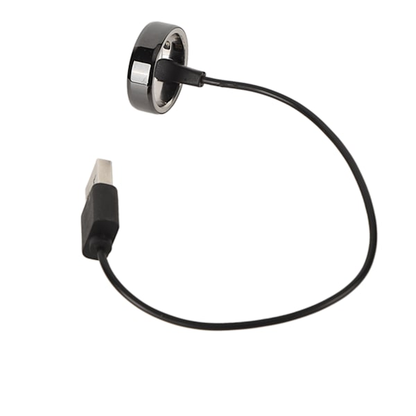 Mobiltelefon BT-forbindelse Smart Ring Health Tracker Genopladelig Vandafvisende Smart Ring til Mænd Kvinder Sort nr. 21