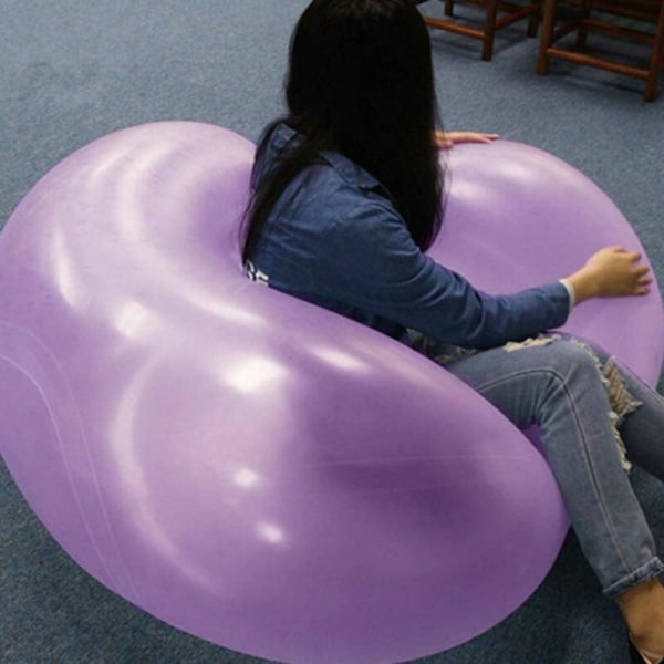 Kuumapuhallettu pallo läpinäkyvä kuplapallo puhallettava kuplapallo luova lasten suuri valopallolelu Iso violetti, malli: Suuri