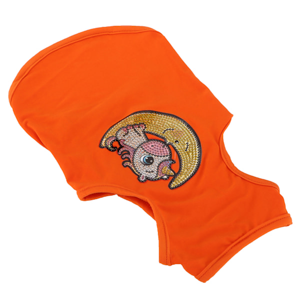 Hundtröja Mjuk Andningsbar Strassmålad Husdjurspyjamas Ärmlös Valpsweatshirt för Hundar Att Bära Orange L