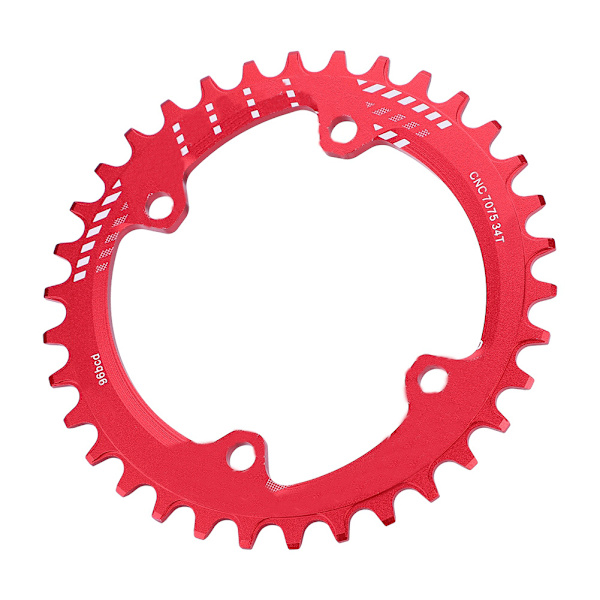 BCD 96MM smal bred kjedeplate Enkel kjedeplate for M6000 M7000 M8000 (Rød 34T)