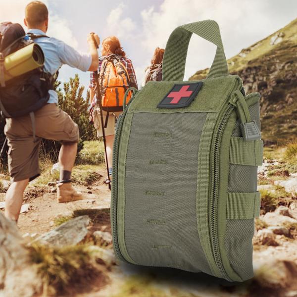 Utomhus bärbar resväska Emergency Survival Bag Rescue Medical Pouch (armégrön)
