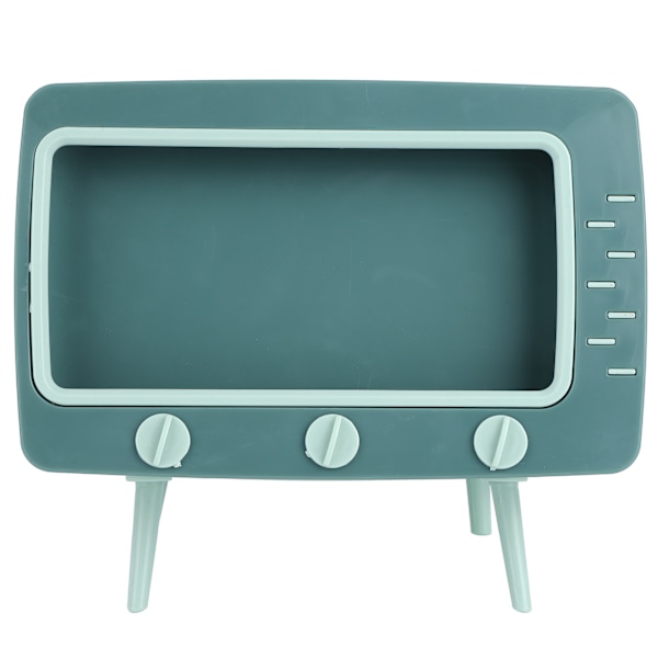 Retro Tissue Box Dispenser Stationär pappersförvaring Håller TV-form med mobiltelefonhållare
