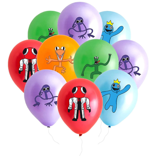 20st Dekorationsfest Födelsedag Rainbow Friends, Födelsedagsballong för barn, Temafest Ballonger Rainbow Friends, Latex Party Ballonger, 12 Inches