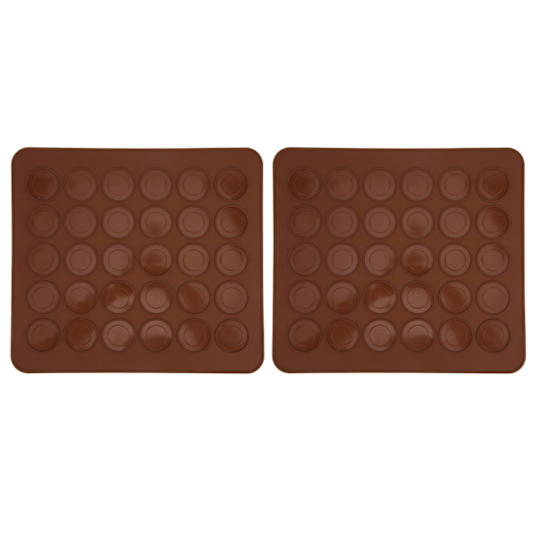 2 stk. 30 huller Silikon Non-Stick Macaron Pad Ovnmatte Køkkenbageri Tilbehør