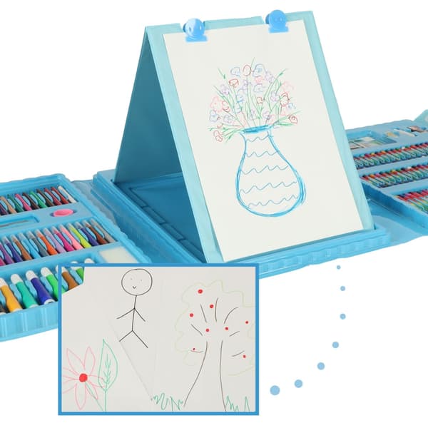 Målarlåda Kompatibel med Barn 208-delar - Rita & måla[LD] Blue blue