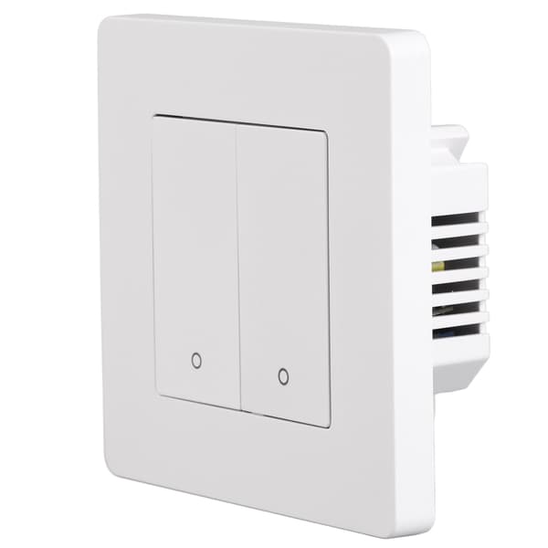 Smart lysbryter for Zigbee 2-gjengs tidsdimming omvendt dobbelkontroll Smart bryterpanel AC100-240V hvit