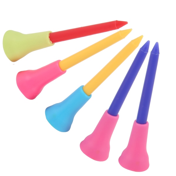 5 stk/pakke Golf Tees Plastballholder Gummipute Utendørssport Treningstilbehør