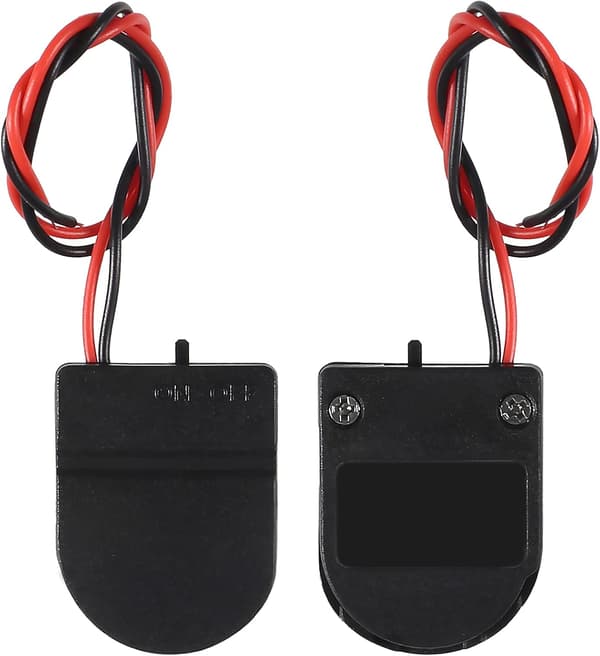 10 stk. CR2032 batteriholder 1x 3V knapcellebatteriholderboks med ledningsafbryder (sort)