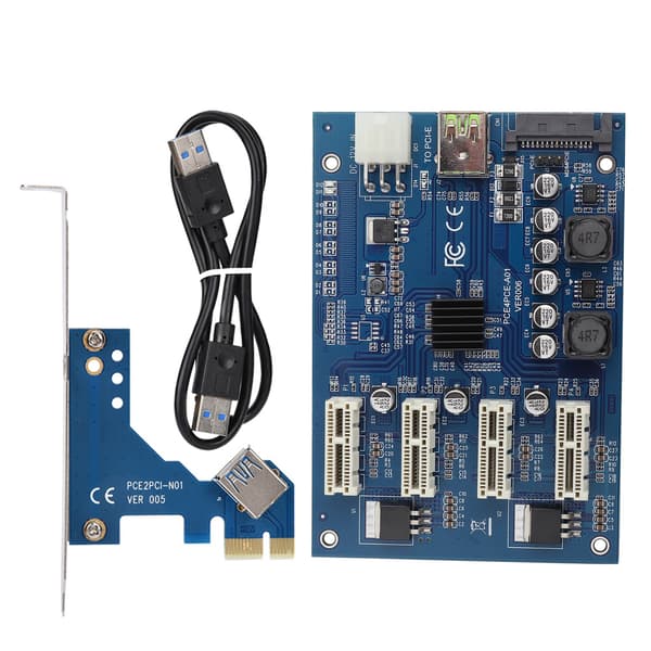 PCI-E 1X til 4X USB3.0 Konverter - Udvidelseskit til Windows