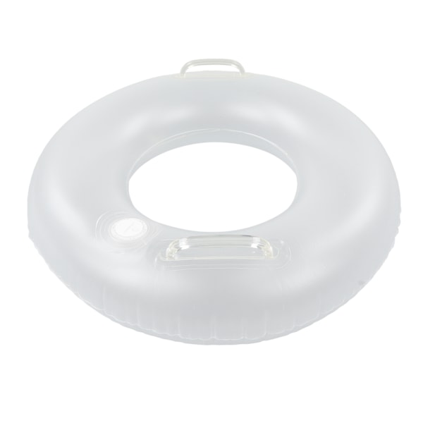 LED oppblåsbar badedring med 2 håndtak Transparent badedring med fargerikt LED-lys for bassengleker for barn