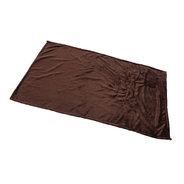Elektrisk oppvarmet teppe Lite 5V Rask oppvarming Tykk flanell Elektrisk teppe Kaffe 140x80cm / 55.1x31.5in