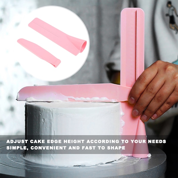 1 uppsättning justerbar höjd gräddskrapa tårtmätare med skalkökstillbehör för fondantkaka