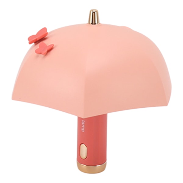 LED sengelampe USB opladbar 3 lystilstande Paraplyform Natlampe til soveværelse studie Rosa