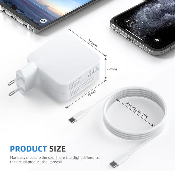 [LD]Lader Mac Book 2016 2017 2018 2019 2020 Pro 61W USB C Strømadapter 61W