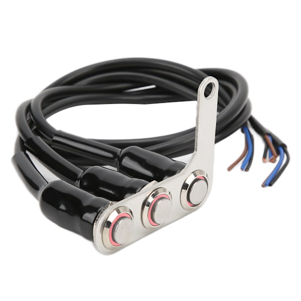 Motorcykel Styrspak LED Rostfritt Stål Vattentät för Horn Strålkastare Spotlampa Vänster