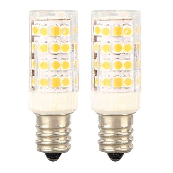 2 ST E12 Dimbar LED-lampe PC 52LEDs 5W 100‑130V LED-lysestake for takviftelys Saltlampe Varmt lys