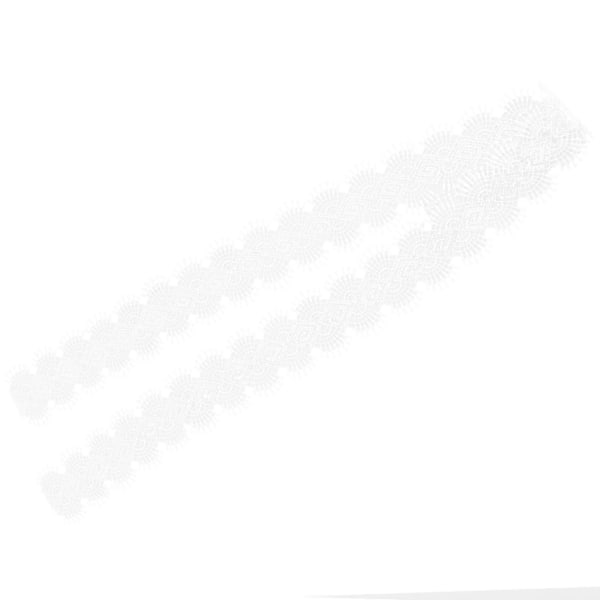 Vit Spetsband Silver Paljetter Spetsband Bröllopsdekoration 10 Yards 5cm Bredd