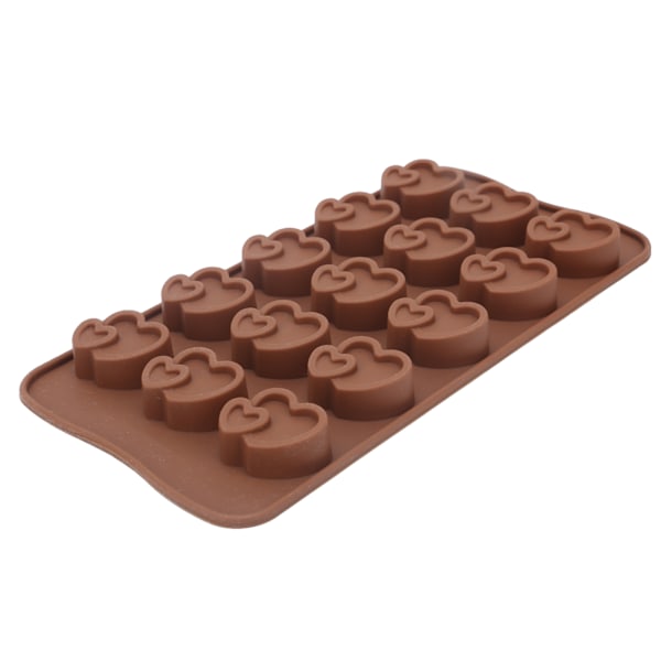 Chokoladeform Silikon Non-Stick DIY Slikkeform Kageform Hjerteform Bageværktøjsform