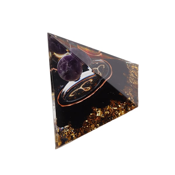 5 cm Orgonitpyramid för positiv energiläkning Kristallpyramidmeditation Orgonitpyramider Chakra Zodiac Energy Generator Aries