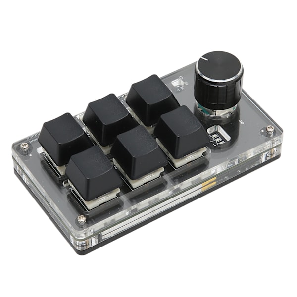 Mekanisk spilltastatur 6 taster 1 knapp Liten USB trådløs Dual Mode OSU-tastatur DIY programmerbar tastatur