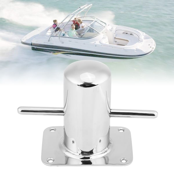 Båt i rostfritt stål Samson Stolpe Cross Bollard Förtöjningsbit för Marine Yacht 120mm*90mm