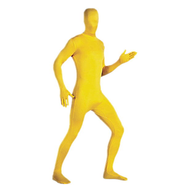 Helkroppsdräkt Bekväm andas unisex Halloween Cosplay kostymer för kvinnor män Gul XL