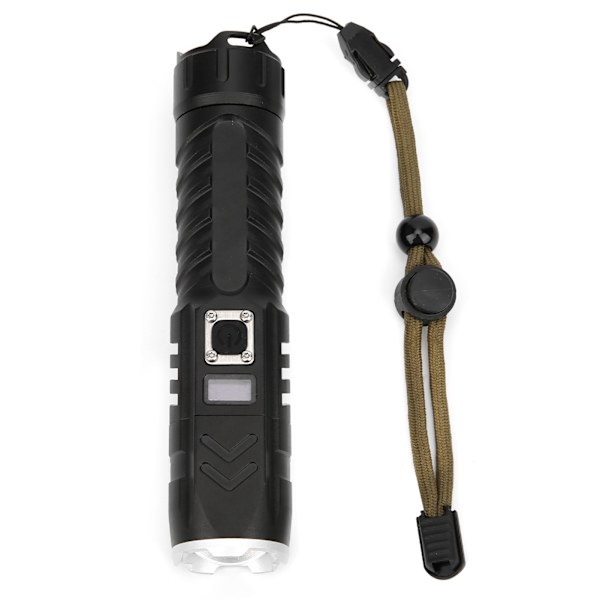 Ultraljusbar utomhusficklampa Zoombar Fokuserande USB Uppladdningsbar Smart Power Display