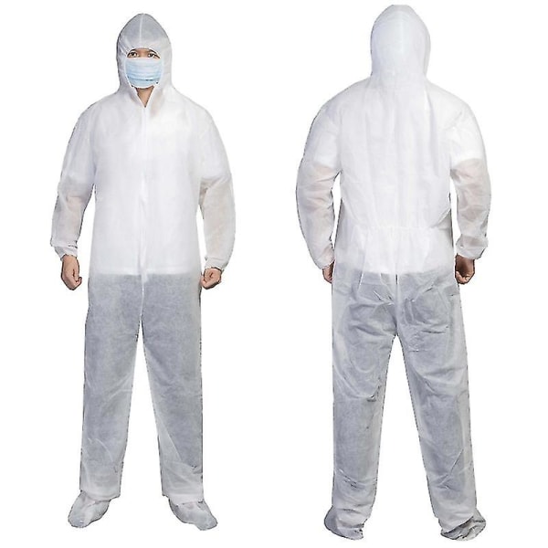 Säkerhet Skyddsoveraller för engångsbruk Isoleringskläder Hazmat-overaller One Size White