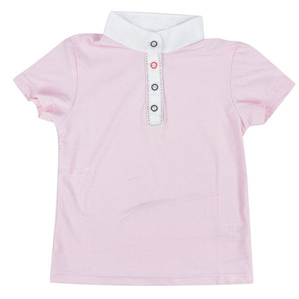 Högkvalitativ Akryl T-shirt för Flickor, Ridkläder, Hästridning, Rosa (Kortärmad S)