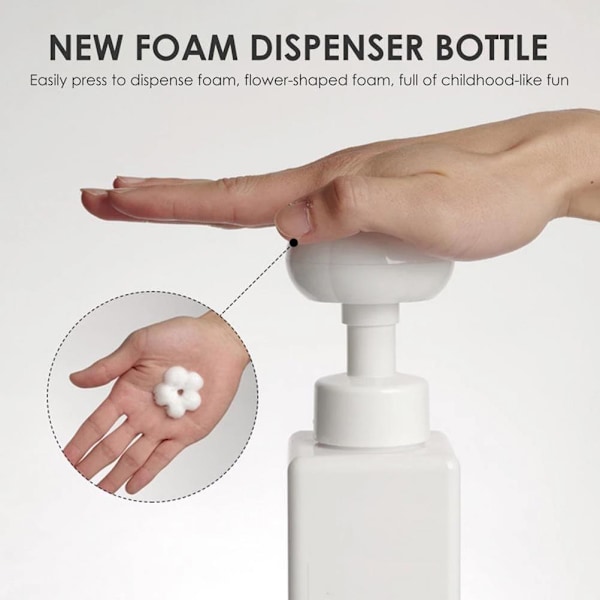 250ml dispenser til flydende sæbe Plast blomsterform skummende pumpeflaske Tom skumdispenser opbevaringsflaske til rejser Gennemsigtig Rosa