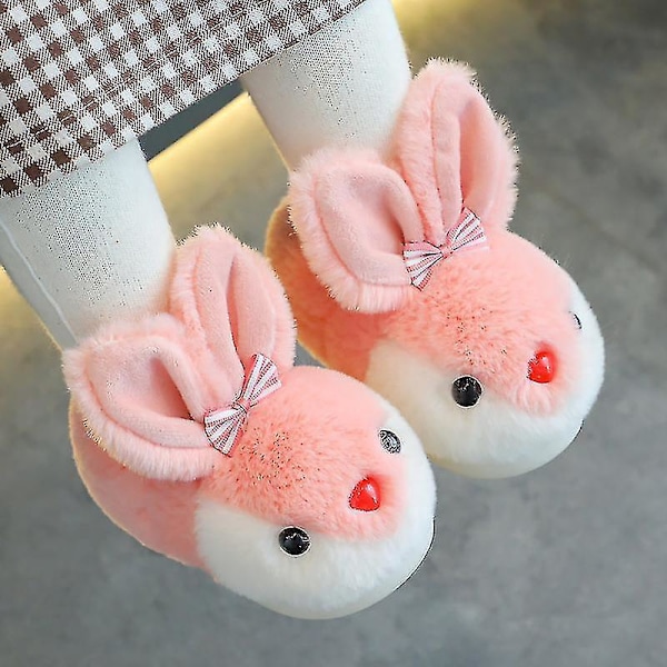 Vinter Pink Bunny Plys Børnesko 24-25 Anti-Skrid Sikre Varme Sandaler