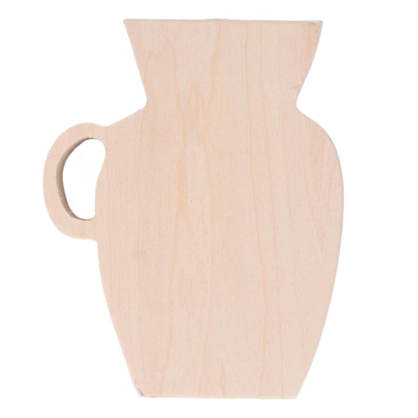 Trævase Enkel Vintage Stil Naturlig Fyrretræ Holdbar Robust Lugtfri Umalet Blomster Vase i Træ