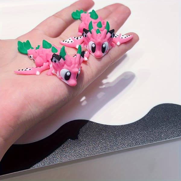 [Søt dragefruktpynt] Søt 3D-printet dragefrukt- og drageeggmodell | Plastpynt, skrivebordsdekorasjon, julegave[LD] Dragon Fruit, Fire Dragon + Dr